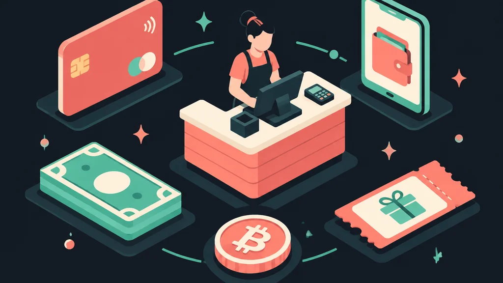 Banking methods shown as simple flat icons