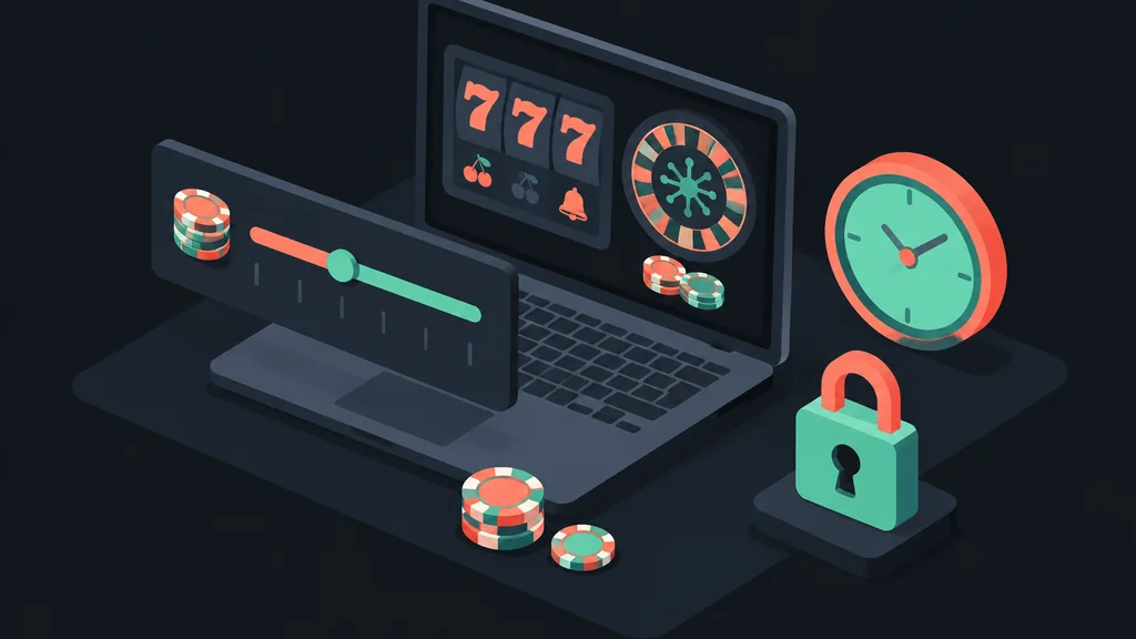 Isometric scene of deposit limit and session reminder tools